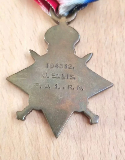 SOLD! WW1 Medal Trio to Petty Officer (1st Class) James Ellis, Who Died as a Result of His Service- Royal Navy