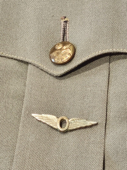 SOLD! WW2 RCAF Navigator's Summer Tunic, Named With Operations Mission Badge