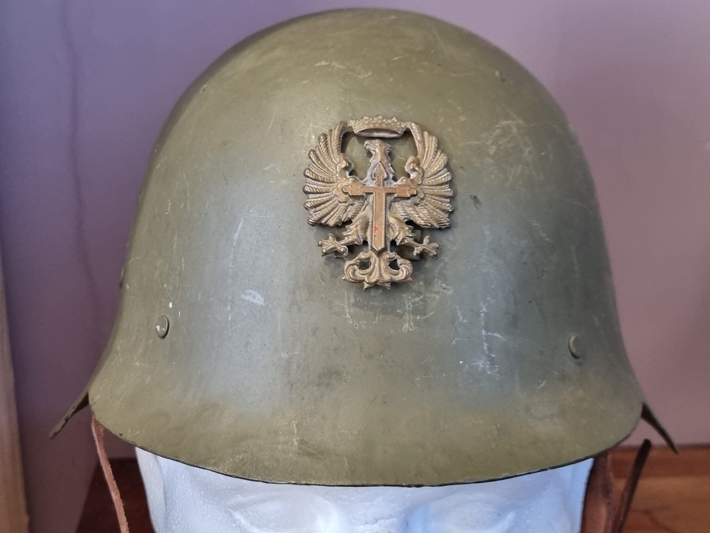 SOLD! WW2 Spanish M26 ‘Con ala’ Helmet with Francoist Badge