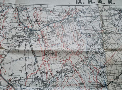 WW1 German 6th Army IX RAK Trench Map Bethune area 9 July 18