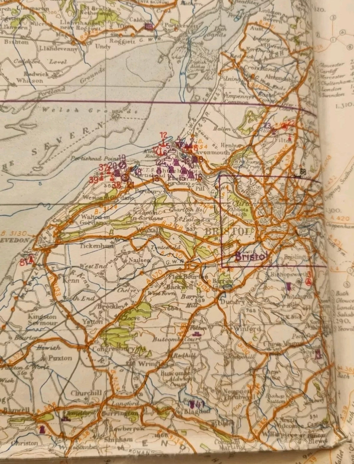 SOLD! WW2 German Operation Sealion Map of South Wales (Folder 7)