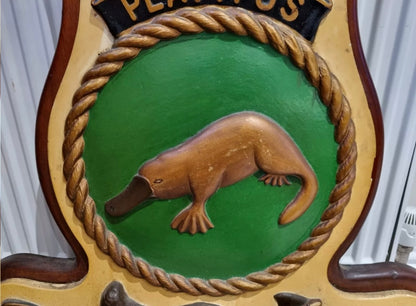 SOLD! Huge Unique Royal Australian Navy Plaque for HMAS Platypus (Submarine Base)