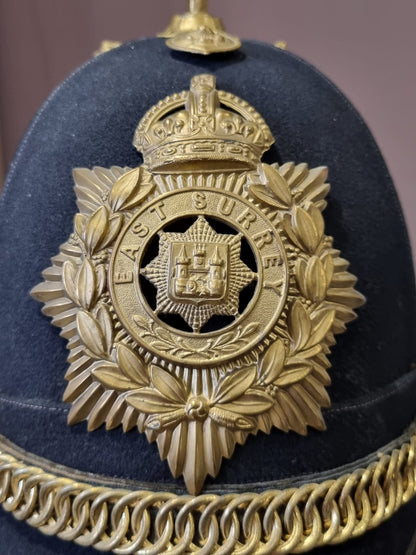 Pre WW1 (Edwardian) East Surrey Regiment Enlisted Man's Home Service Helmet, Dated 1907