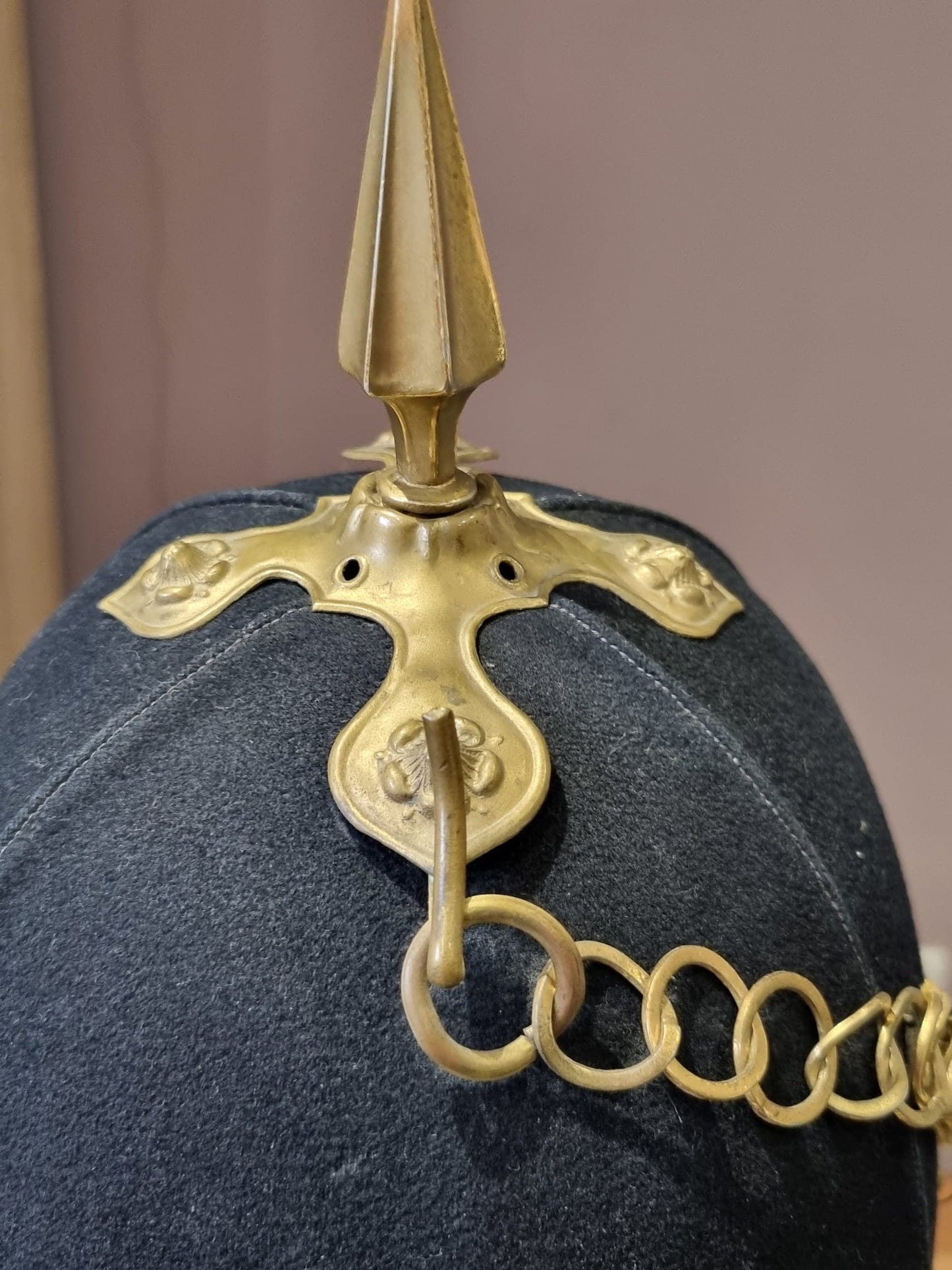 Pre WW1 (Edwardian) East Surrey Regiment Enlisted Man's Home Service Helmet, Dated 1907