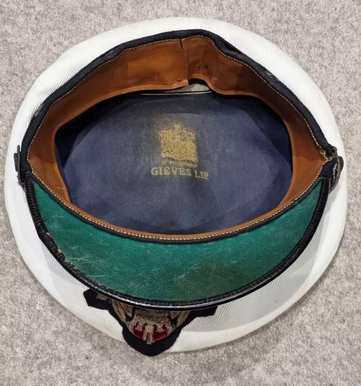 SOLD! WW2 Royal Navy Visor Cap with Cover