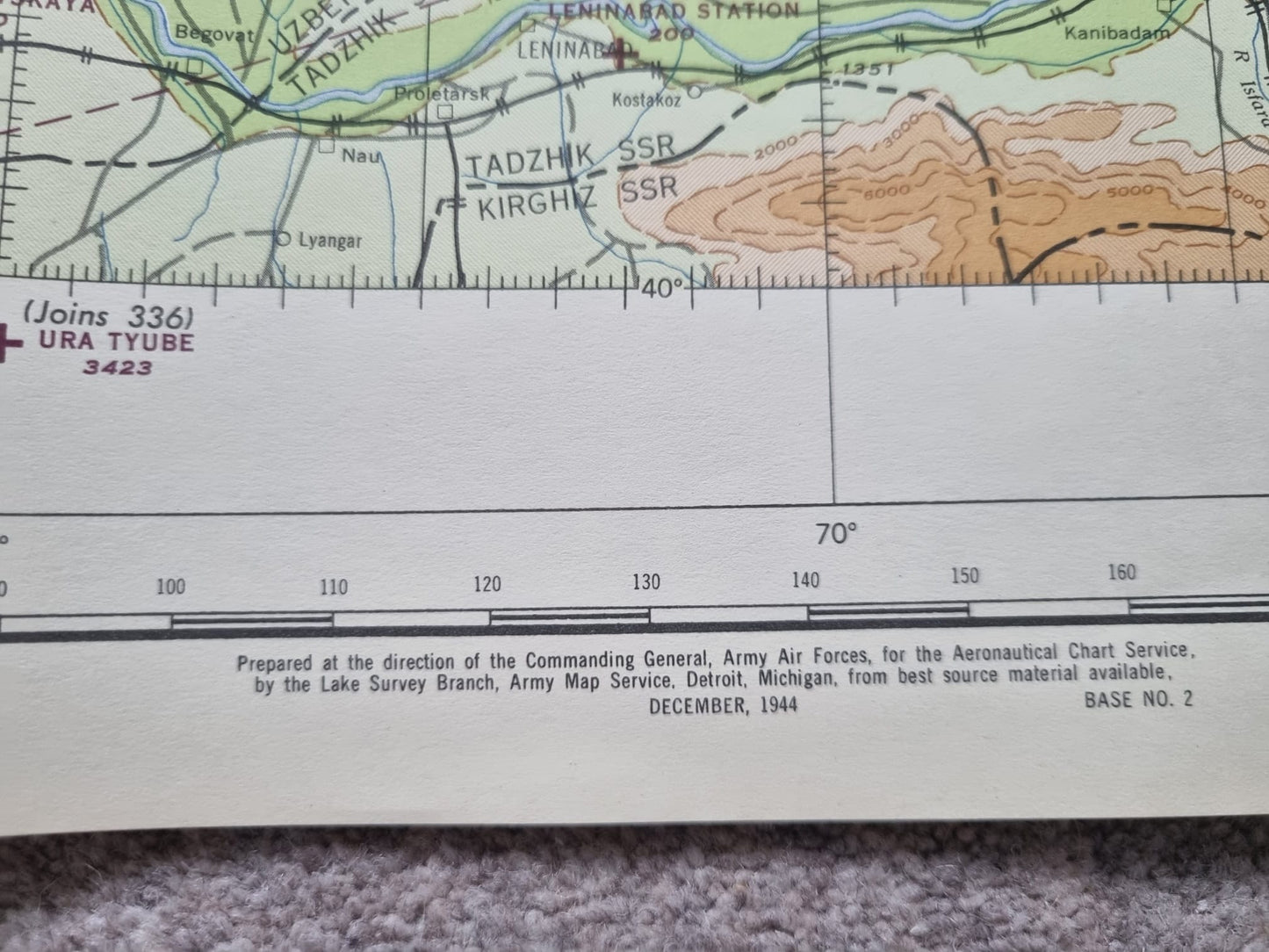 Rare! WW2 US Army Set of 53 Aeronautical Maps of Russia/Soviet Union, Marked RESTRICTED