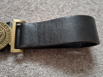 SOLD! Victorian Royal Marines Leather Belt and Buckle