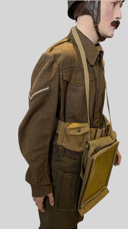 WW2 British Army Dispatch Rider Uniform Webbing Equipment Helmet Set