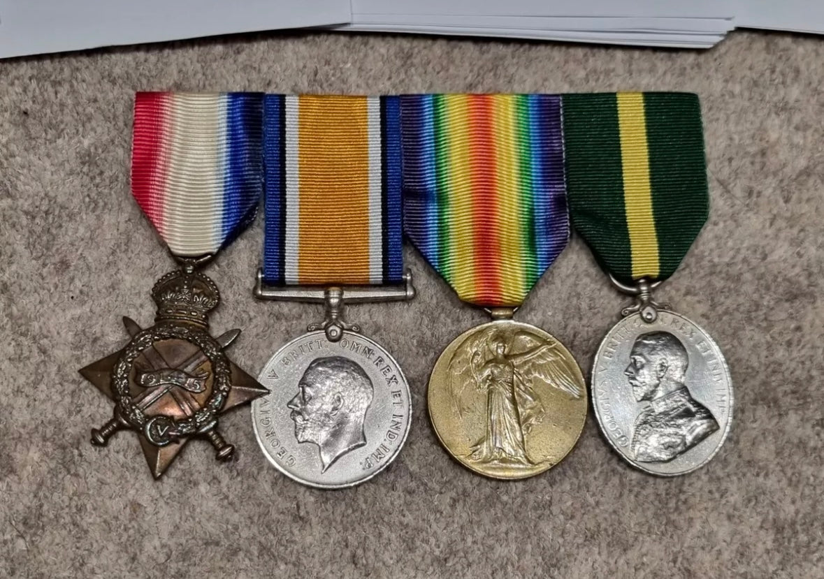 SOLD! WW1 Territorial Efficiency Medal Group to Sergeant William Paton, 1/8th Cameronians (Scottish Rifles), WIA x2, Gallipoli