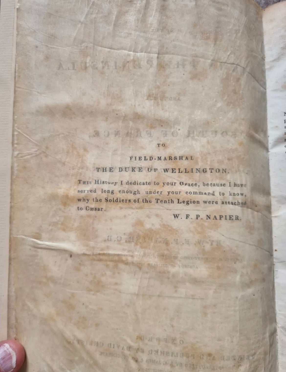 History Of The War In The Peninsula by W.F.P Napier 1836, 1st Edition, Rebound