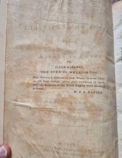 History Of The War In The Peninsula by W.F.P Napier 1836, 1st Edition, Rebound