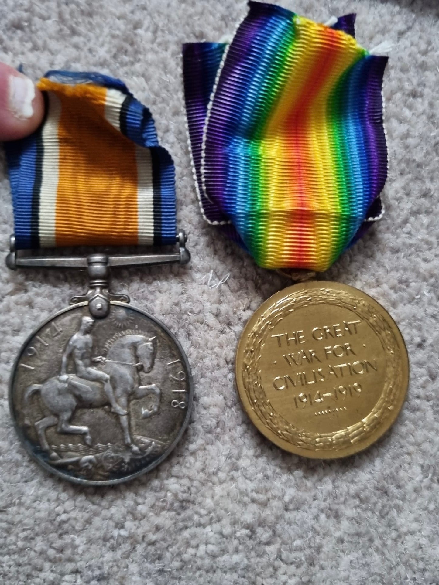 SOLD! WW1 British Medal Duo to Private Frank Crowther- Royal Army Service Corps (Mechanical Transport)