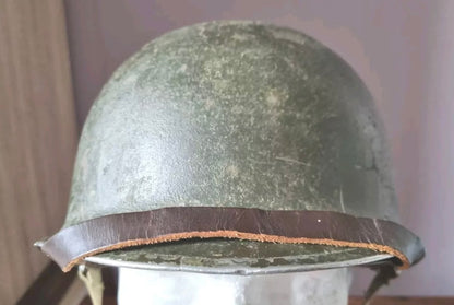 SOLD! Early WW2 US Army M1 Helmet, with Front Seam, Fixed Bails and Westinghouse Liner