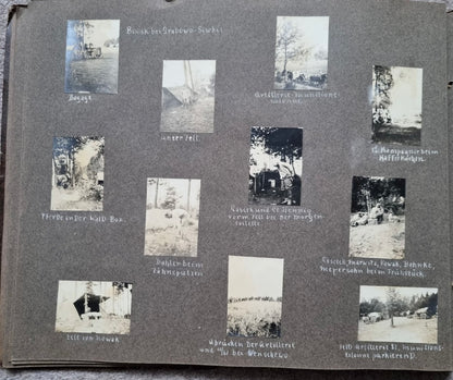 SOLD! Rare WW1 1915 German Eastern Front Photo Album 146 Photos + Ausweis