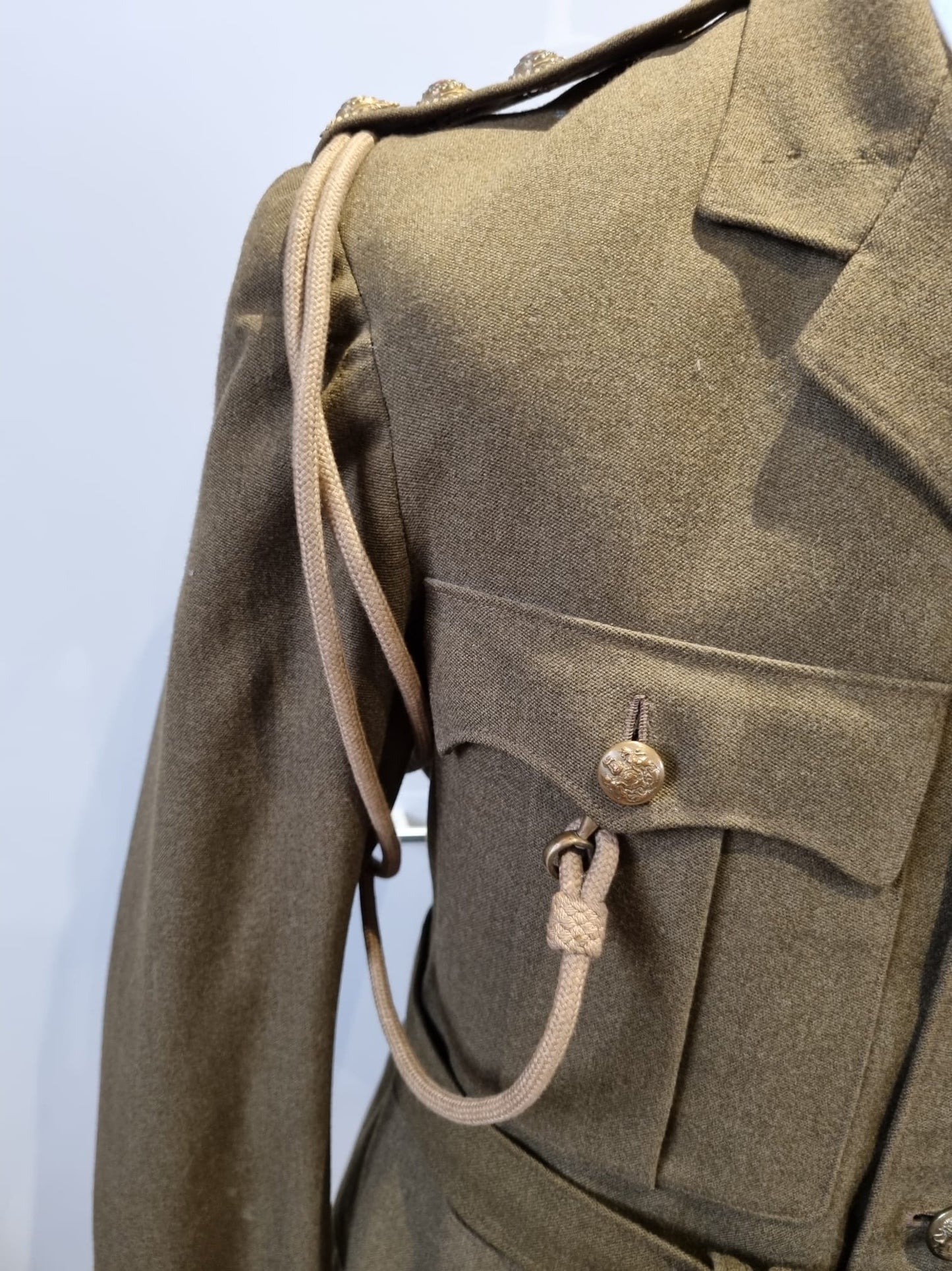 SOLD! WW2 British Army Captain’s Jacket and Sam Browne Belt, Dated 1939