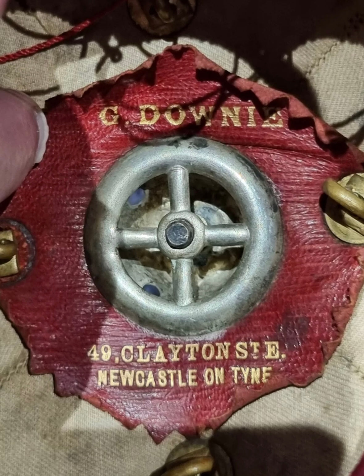 SOLD! Victorian Officer’s Home Service Helmet for the 1st Northumberland Artillery Volunteers, with Tin