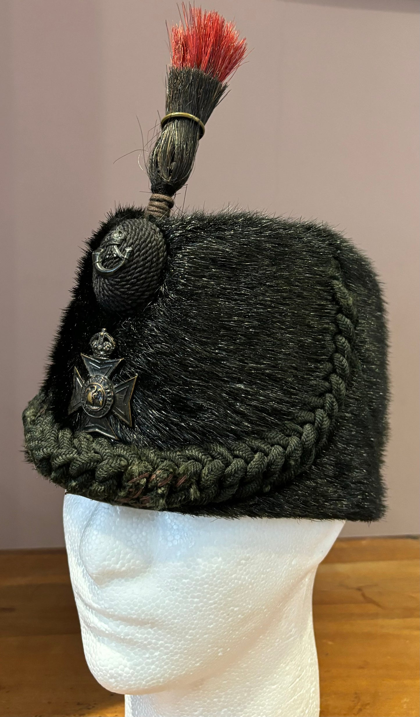 Pre-WW1 Buckinghamshire Battalion (Ox and Bucks Light Infantry) Sealskin OR’s Rifles Busby