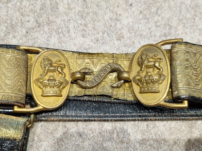 Victorian Royal Artillery Officer’s Full Dress Belt and Hanger