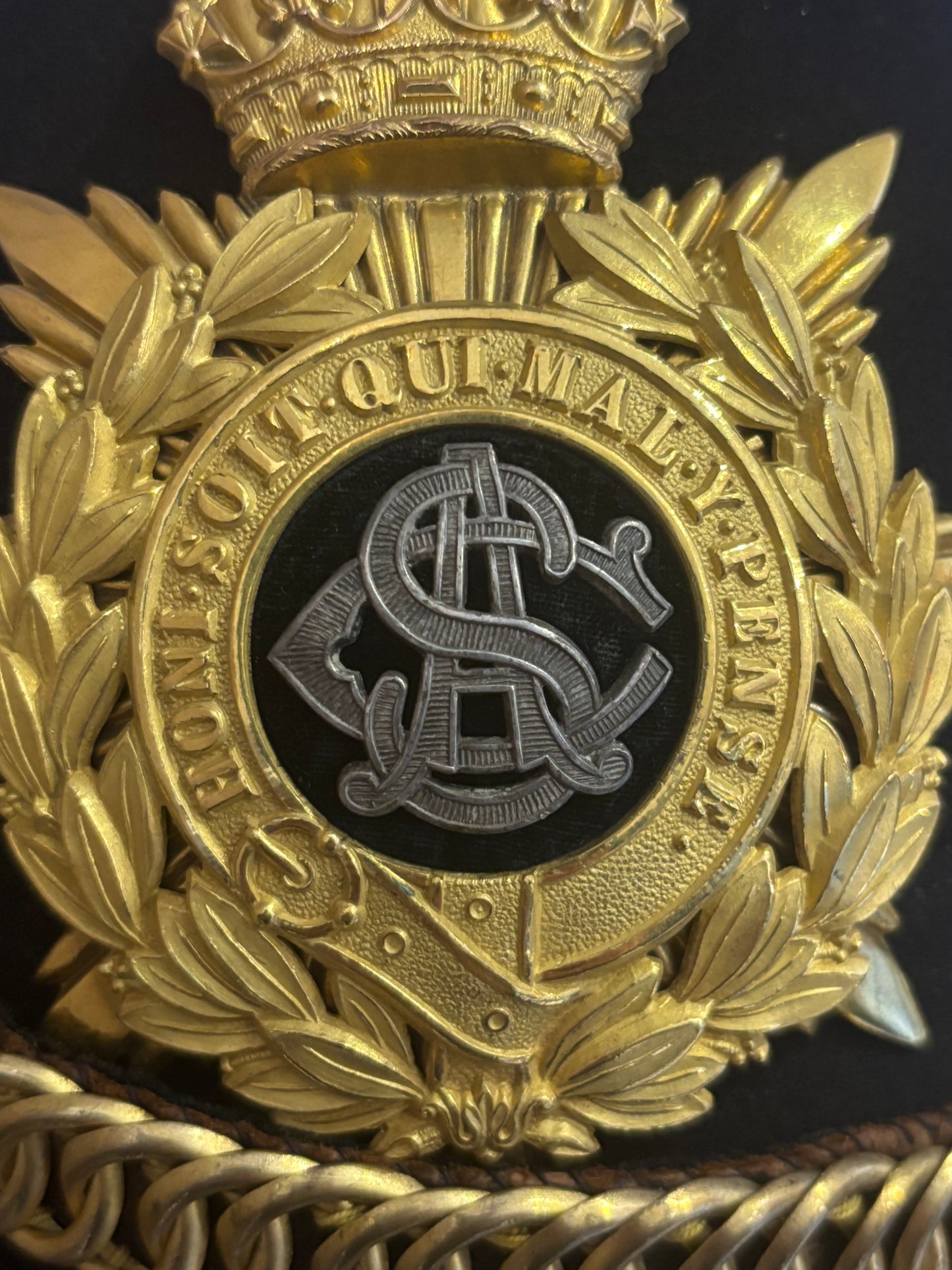 Pre WW1 (Edwardian) Army Service Corps Officer’s Home Service Helmet