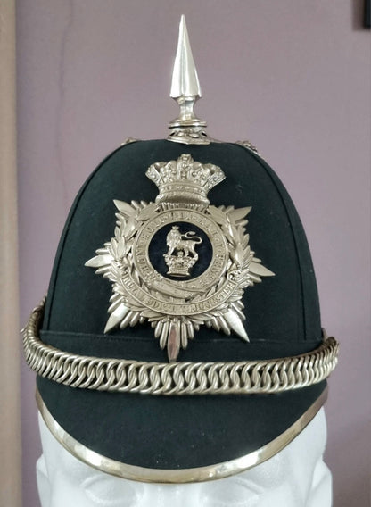 SOLD! Victorian Royal South Gloucestershire Regiment Officer’s Home Service Helmet