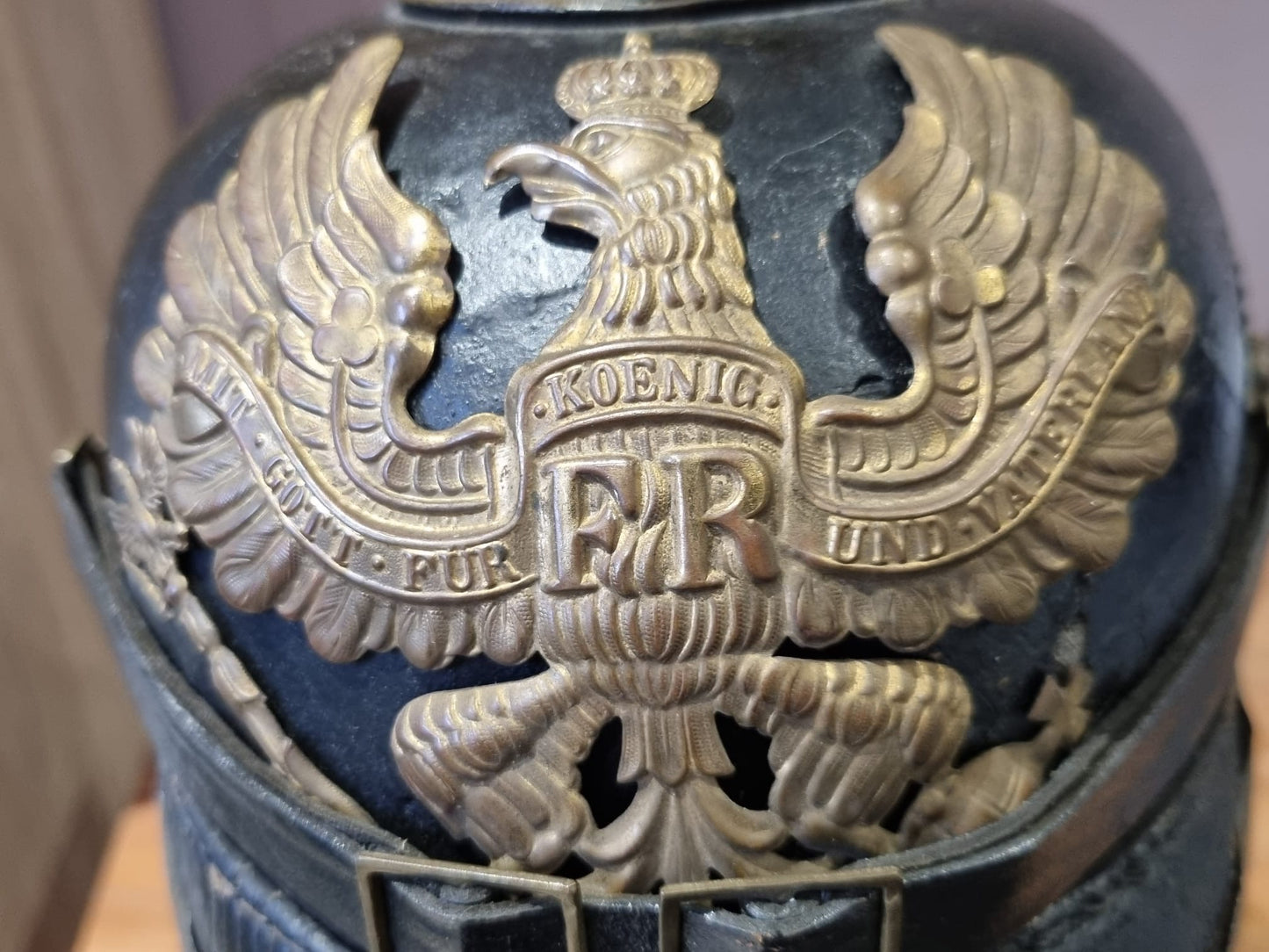 WW1 Imperial German M1895 Prussian Enlisted Man’s Pickelhaube