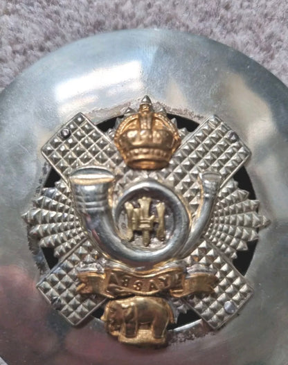 SOLD! King’s Crown Highland Light Infantry Senior NCOs Piper's Plaid Brooch