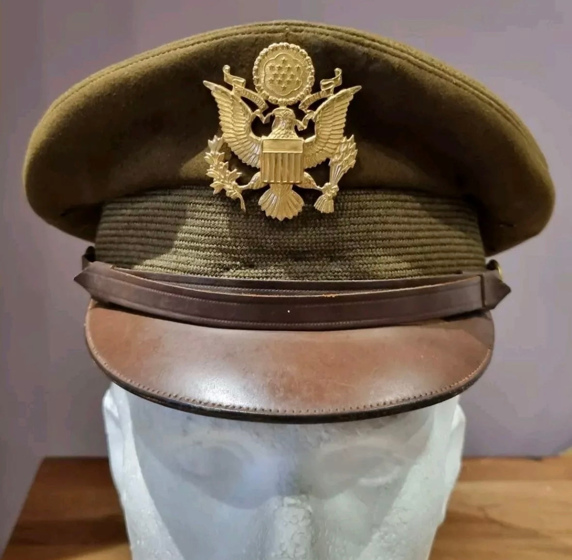 SOLD! WW2 US Army Air Corps Officer’s Winter Visor Cap