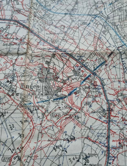 WW1 German 6th Army IX RAK Trench Map Bethune area 9 July 18
