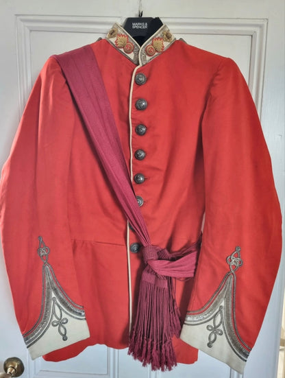SOLD! Superb 1880 Victorian 3rd Durham Fusiliers Scarlet Tunic & Sash