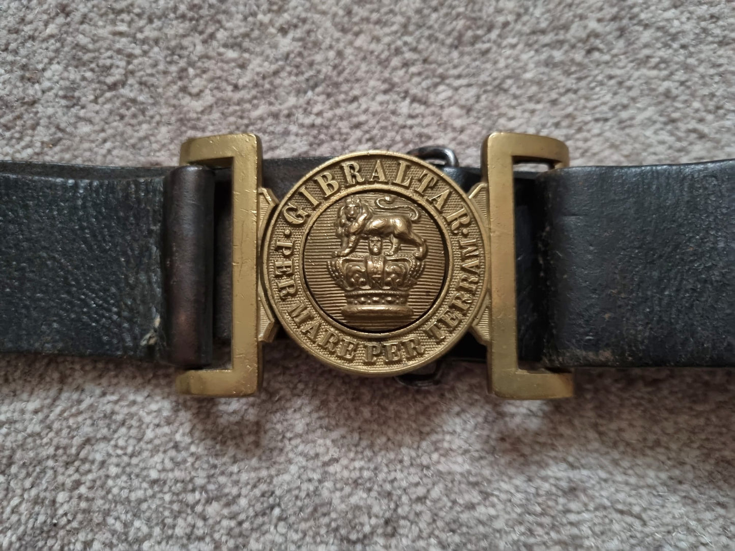 SOLD! Victorian Royal Marines Leather Belt and Buckle