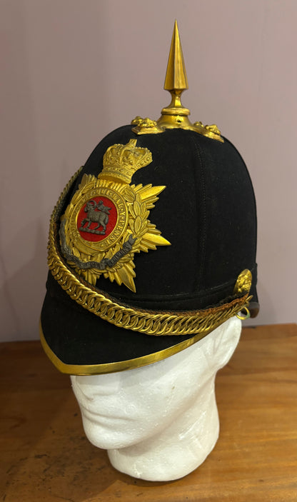 Victorian Queen’s Royal West Surrey Regiment Officer’s Home Service Helmet