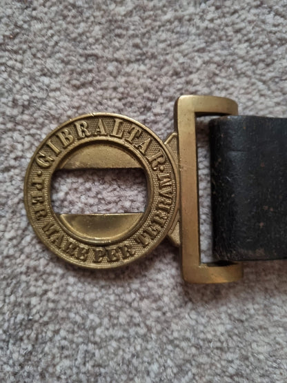 SOLD! Victorian Royal Marines Leather Belt and Buckle