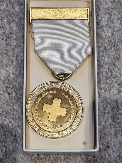 SOLD! WW1 British Red Cross Society Medal and Certificate for War Service 1914-18