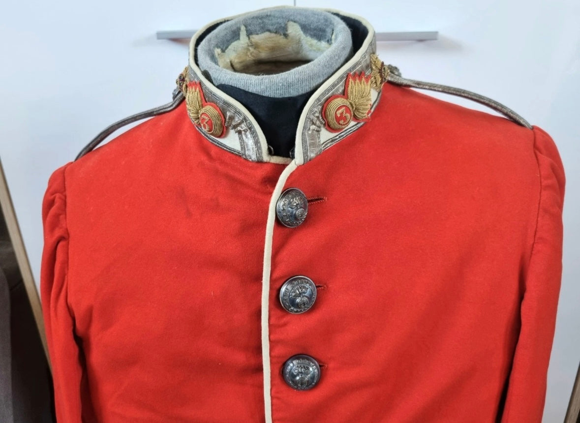 SOLD! Superb 1880 Victorian 3rd Durham Fusiliers Scarlet Tunic & Sash