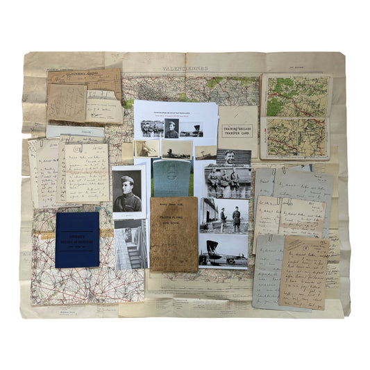 SOLD! Historically significant RFC Logbook Group to South African Pilot, Lieutenant John Arnold Spilhaus (KIA), 70 Squadron
