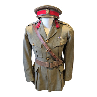 WW1 British Staff Officer Cap, Jacket & Sam Browne W B Robertson MC 1917