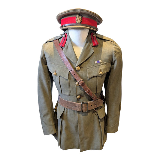 WW1 British Staff Officer Cap, Jacket & Sam Browne W B Robertson MC 1917