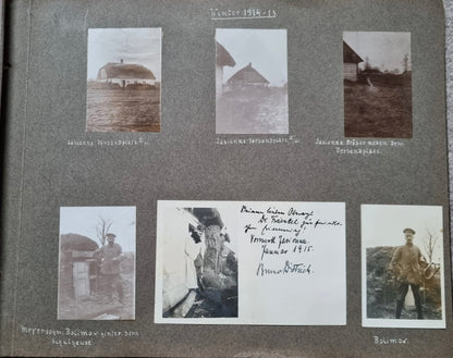 SOLD! Rare WW1 1915 German Eastern Front Photo Album 146 Photos + Ausweis