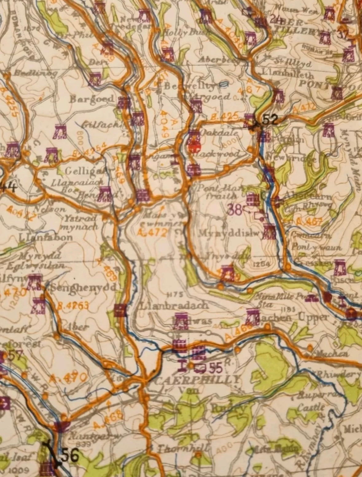 SOLD! WW2 German Operation Sealion Map of South Wales (Folder 7)