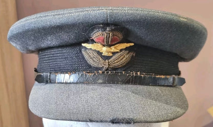 SOLD! WW2 RAF Officer’s Visor Cap attributed to Adam Thomas Dugdale DFC