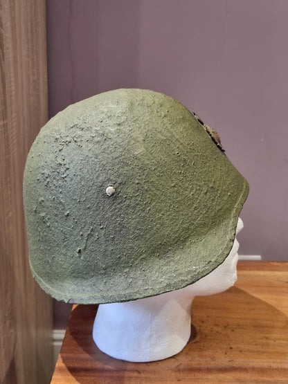 SOLD! WW2 Danish Civil Defence M23/41 Helmet, Converted to Danish Army