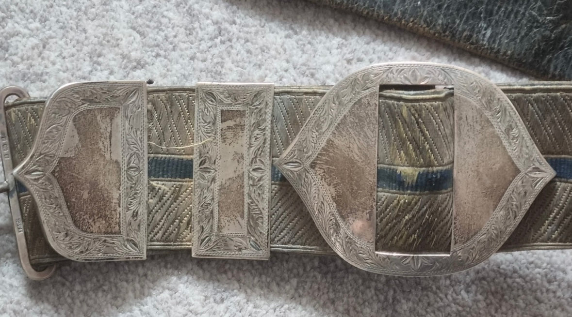 SOLD! Fantastic Victorian British Army Solid Silver Dress Crossbelt & Pouch
