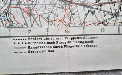 WW1 German 6th Army IX RAK Trench Map Bethune area 9 July 18