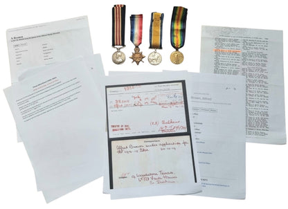 WW1 British Gallantry Military Medal Group to Alfred Brown, Royal Irish Rifles, Gallipoli