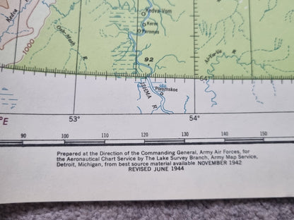 Rare! WW2 US Army Set of 53 Aeronautical Maps of Russia/Soviet Union, Marked RESTRICTED