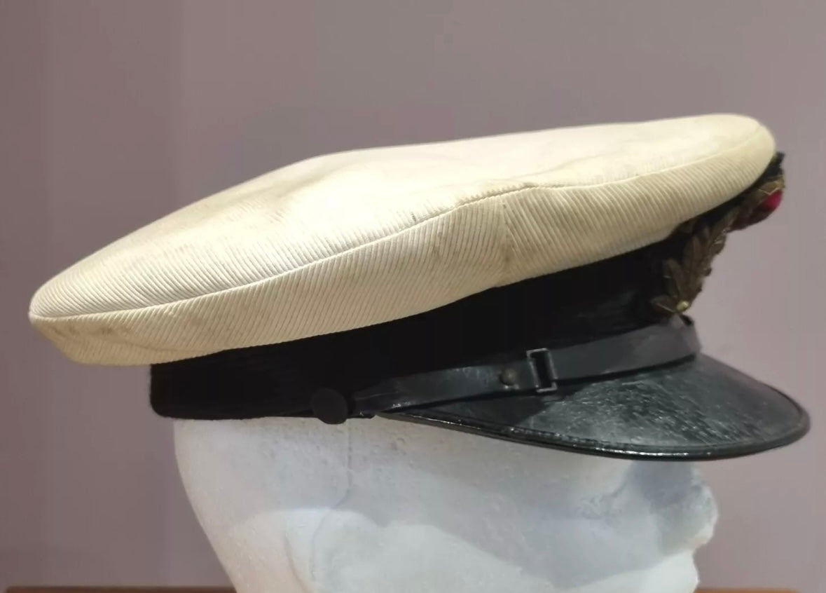 SOLD! WW2 Royal Navy Visor Cap With Cover