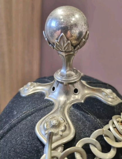 SOLD! Victorian Officer’s Home Service Helmet for the 1st Northumberland Artillery Volunteers, with Tin