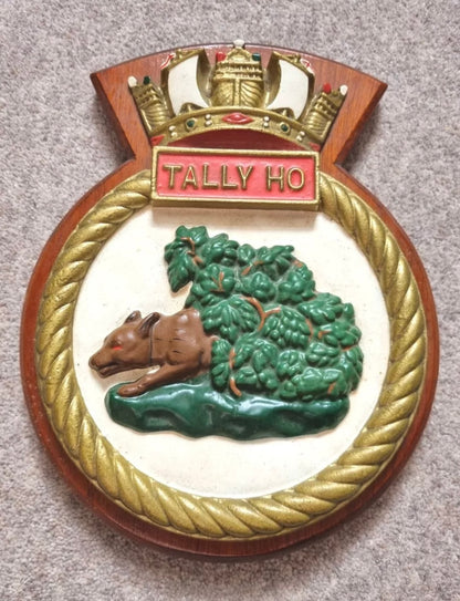 SOLD! WW2 Royal Navy, Tally Ho Submarine Plaque