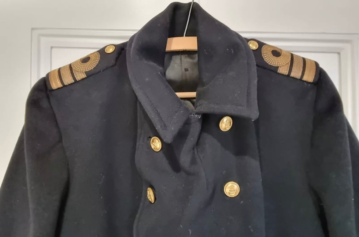 SOLD! WW2 Royal Navy Greatcoat for Commander Cecil Wakeford May, Commander of HMS Electra (KIA)