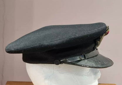 SOLD! WW2 Royal Navy Visor Cap With Cover